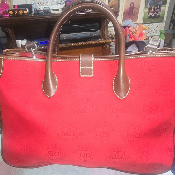 Dooney & Bourke Red Donegal Crest Double Handle Tote w/ Accessories NWOT - Picture 13 of 16